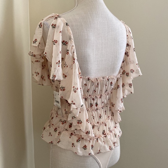 Juliet Printed Bodysuit in Ivory Combo - Picture 13 of 14